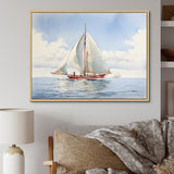 Seafaring Symphony Sailboat Serenity - Boat Sailing Canvas Wall Art