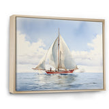 Seafaring Symphony Sailboat Serenity - Boat Sailing Canvas Wall Art