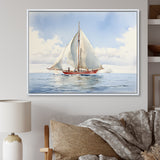 Seafaring Symphony Sailboat Serenity - Boat Sailing Canvas Wall Art