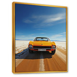 Yellow American muscle Car speedway - Car Muscle Car Canvas Wall Art