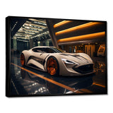 Orange and beige Exotic sportcar showcase - Transportation Canvas Wall Art