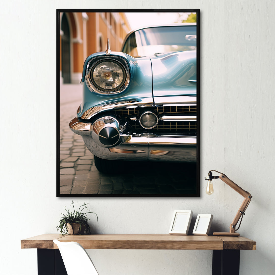 Vintage Cuban car photography I - Car Old American Canvas Wall Art