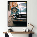 Vintage Cuban car photography I - Car Old American Canvas Wall Art