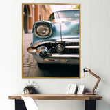 Vintage Cuban car photography I - Car Old American Canvas Wall Art