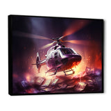 Wealthy Helicopter over Money - Helicopter Canvas Wall Art
