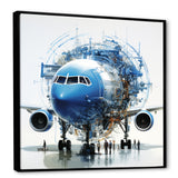 Air plane macro blueprint - Plane Canvas Wall Art
