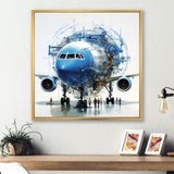 Air plane macro blueprint - Plane Canvas Wall Art