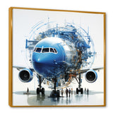 Air plane macro blueprint - Plane Canvas Wall Art