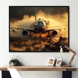 Airplane ready for takeoff I - Transportation Plane Canvas Wall Art