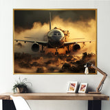 Airplane ready for takeoff I - Transportation Plane Canvas Wall Art