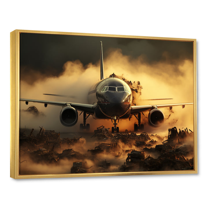 Airplane ready for takeoff I - Transportation Plane Canvas Wall Art