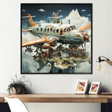 Surreal Plane in the jungle - Plane Canvas Wall Art