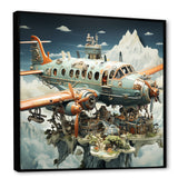 Surreal Plane in the jungle - Plane Canvas Wall Art