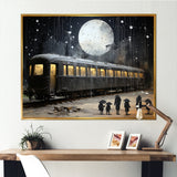 Black Union train station I - Transportation Train Canvas Wall Art