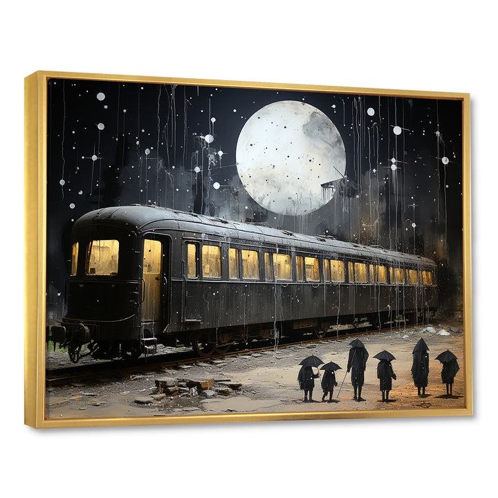 Black Union train station I - Transportation Train Canvas Wall Art