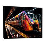 Colorful graffiti Train Journey - Transportation Train Canvas Wall Art