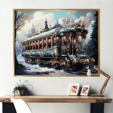 Christmas Train Journey I - Transportation Train Canvas Wall Art