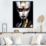 Gold and Black woman glam elegance III - Abstract Canvas Wall Art