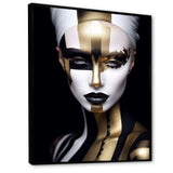 Gold and Black woman glam elegance III - Abstract Canvas Wall Art