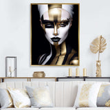 Gold and Black woman glam elegance III - Abstract Canvas Wall Art