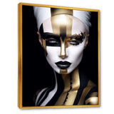 Gold and Black woman glam elegance III - Abstract Canvas Wall Art