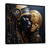 Cubism black and gold African Mother  II - Fashion Canvas Wall Art