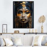 Yellow and blue African Grace Portrait of Beauty IV - Fashion Canvas Wall Art