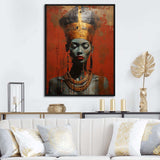 Gold and Red Diva African American Woman III - Fashion Canvas Wall Art