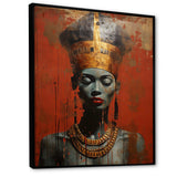 Gold and Red Diva African American Woman III - Fashion Canvas Wall Art