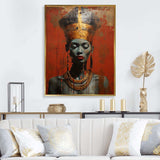 Gold and Red Diva African American Woman III - Fashion Canvas Wall Art