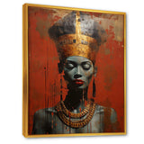 Gold and Red Diva African American Woman III - Fashion Canvas Wall Art