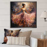 Pink Dance of the ballerina  - Fashion Canvas Wall Art