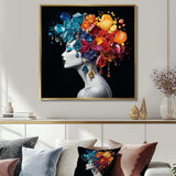 Urban Elegance Woman Crystal and flower hair IV - Fashion Canvas Wall Art