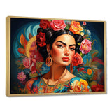 Fridas Essence in Popart Fashion Mexican Art - Fashion Canvas Wall Art