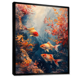 Orange Koi fish coral Marine Magic - Coral Wall Art Prints