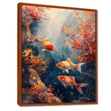 Orange Koi fish coral Marine Magic - Coral Wall Art Prints