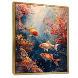 Orange Koi fish coral Marine Magic - Coral Wall Art Prints