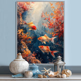 Orange Koi fish coral Marine Magic - Coral Wall Art Prints