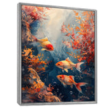 Orange Koi fish coral Marine Magic - Coral Wall Art Prints