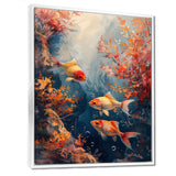 Orange Koi fish coral Marine Magic - Coral Wall Art Prints