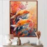 Orange coral Marine koi fish magic - Coral Wall Art Prints