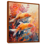 Orange coral Marine koi fish magic - Coral Wall Art Prints