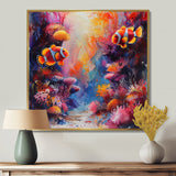 Orange pink clownfish coral Marine Majesty - Orange Coral Wall Art