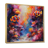 Orange pink clownfish coral Marine Majesty - Orange Coral Wall Art