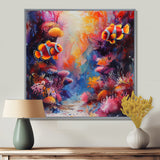 Orange pink clownfish coral Marine Majesty - Orange Coral Wall Art