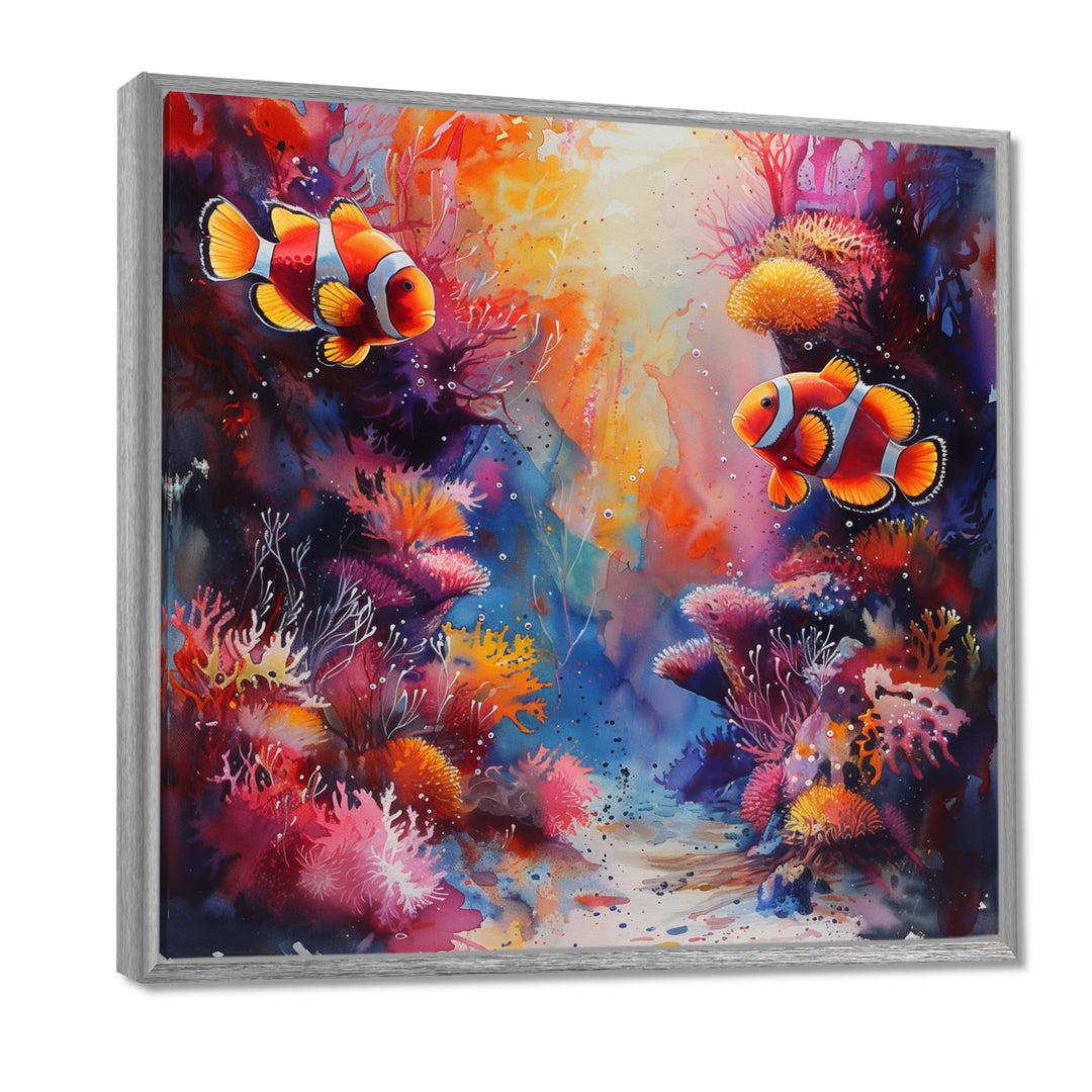 Orange pink clownfish coral Marine Majesty - Orange Coral Wall Art