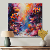 Orange pink clownfish coral Marine Majesty - Orange Coral Wall Art