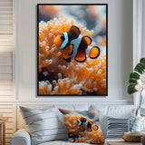 Orange white coral clown fish Marvel - Coral Bedroom Wall Art
