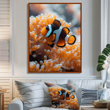 Orange white coral clown fish Marvel - Coral Bedroom Wall Art