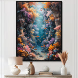 Orange blue coral Marine Marvel dreams - Coral Canvas Wall Art